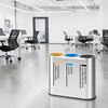 Poubelle tri sélectif inox 3 flux