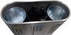 Poubelle tri sélectif inox 3 flux