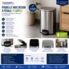 89910220 - Poubelle inox design 20L à pédale