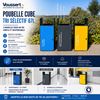 89910360 - Poubelle cube tri sélectif 67L noir