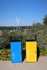 89910361 - Poubelle cube tri sélectif 67L jaune