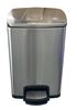 Poubelle inox bureau tri sélectif 2X5L
