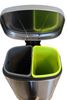 89910408 - Poubelle inox bureau tri sélectif 2X5L