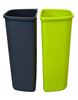 89910408 - Poubelle inox bureau tri sélectif 2X5L
