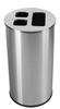 Poubelle tri sélectif bureau 60L inox brossé JVD