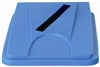 Couvercle bleu papier collecteur tri sélectif JVD