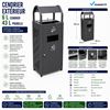 89918022 - Cendrier extérieur 6L poubelle 43L