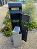 Cendrier borne corbeille 10L cendrier 1,7L