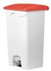 Poubelle cuisine HACCP 90 L rouge pedale