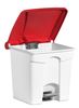 Poubelle cuisine HACCP 30 L a pedale rouge