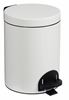 Poubelle à pédale Rossignol métal 5L sanelia blanc