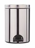 Poubelle à pédale métal 14L inox rossignol sanelia