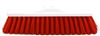 Balai droit alimentaire HACCP rouge 37,5cm souple