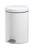 Poubelle a pédale 12 L métal blanche