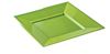 Assiette plastique couleur anis carré 180 par 72