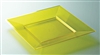 Assiette plastique couleur jaune carré 180 par 72