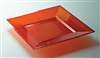 Assiette plastique couleur rouge carré 180 par 72