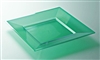 Assiette plastique couleur verte carré 180 par 72