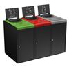 Poubelle de tri selectif restaurant 3x65L Alitri