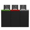 Poubelle de tri selectif restaurant 3x65L Alitri