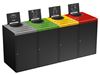 Poubelle de tri selectif restaurant 4x90L Alitri