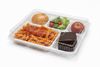 Couvercle pour plateau repas 5 compartiments les 25