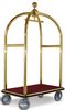 Chariot porte bagage hotel laiton tapis rouge