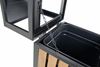 Poubelle extérieur bois et acier carré 70 litres serrure