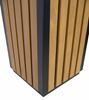 ECL10 - Poubelle extérieur bois et acier carré 70 litres serrure