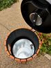 Poubelle extérieur bois et acier ronde 50 L