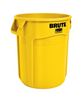 Conteneur brute Rubbermaid rond 76L jaune