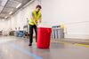 Conteneur Brute Rubbermaid rond 121 Litres rouge