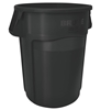 Conteneur brute Rubbermaid rond 167 Litres noir