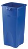 FG356973BLUE - Conteneur Rubbermaid tri selectif carré bleu logo recyclage 87 L