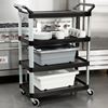 Chariot service 4 etages Rubbermaid noir
