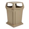 FG917388BEIG - Poubelle conteneur Ranger 170 L  Rubbermaid avec 4 ouvertures beige