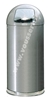 Poubelle obus Rubbermaid trappe 56 litres argent