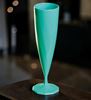 Flute jetable champagne turquoise 13 cl