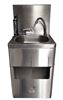Lave main inox 304 avec dosseret et poubelle