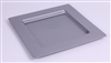 Sous assiette plastique carree argent par 72