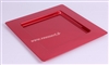 Sous assiette plastique carree carmin par 72