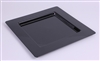 Sous assiette plastique carree noire par 72