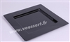 Sous assiette plastique carree noire par 72