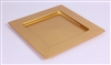 Sous assiette plastique carree or par 72