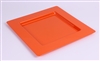 Sous assiette plastique carree orange par 72