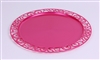 Sous assiette plastique ronde magenta par 72