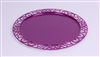 Sous assiette plastique pourpre ronde par 72