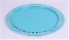 Sous assiette plastique ronde turquoise par 72