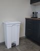 Poubelle cuisine HACCP 90 L a pedale blanche