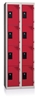 Vestiaire multicases 4 cases superposees 2 colonnes Larg 300mm